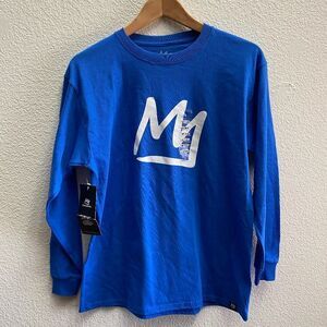 NEW Mammoth Mountain Youth Crown Long Sleeve Shirt XL Blue Color Ski Skiing NWT